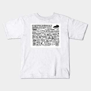 Lexington Map Art Kids T-Shirt